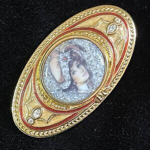 VINTAGE Brooch Applique Cameo Vtg Estate Costume Jewelry Lot U11